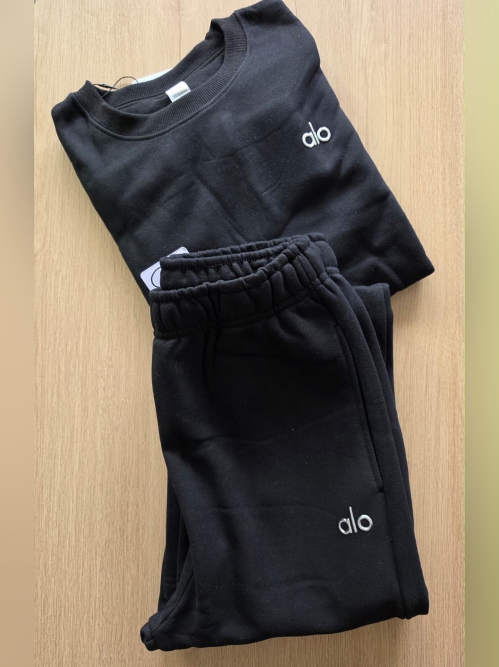 Yoga Black Joggers and sweatshirt